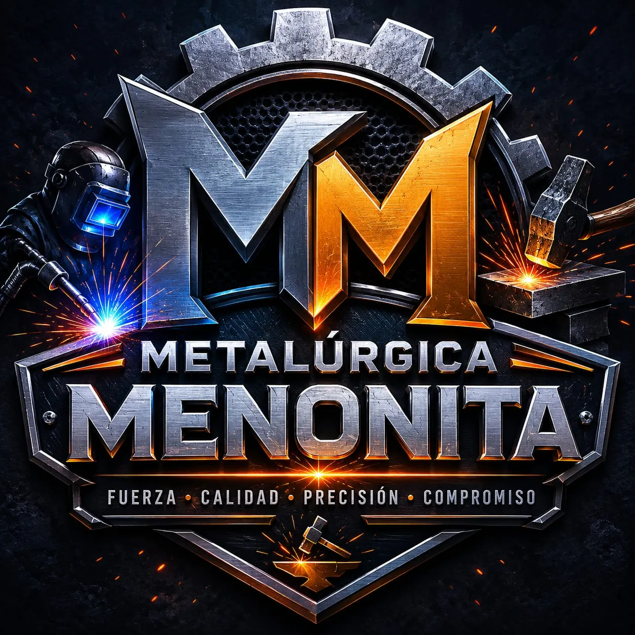 Logo Metalúrgica Menonita — taller de fabricación rural en Santiago del Estero